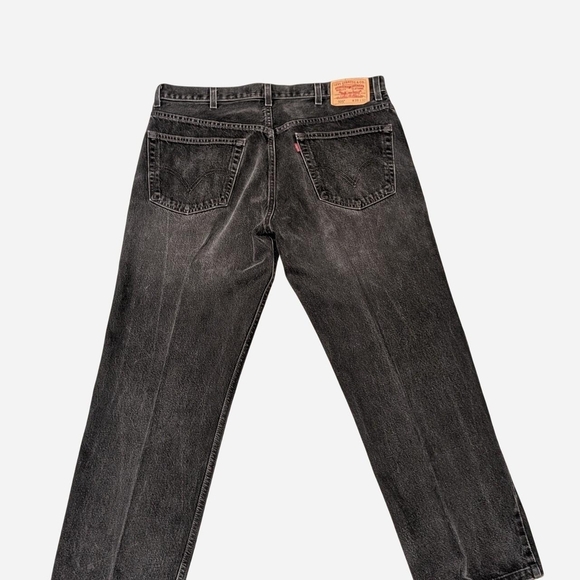 Classic Black Men's Straight Jeans - Picture 2 of 5